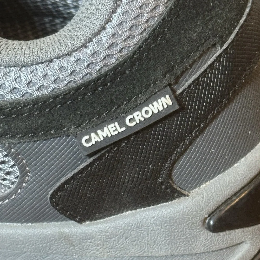 Camel Crown Men's Gray Hiking Trail Shoes Size 11 Mesh Suede Outdoor